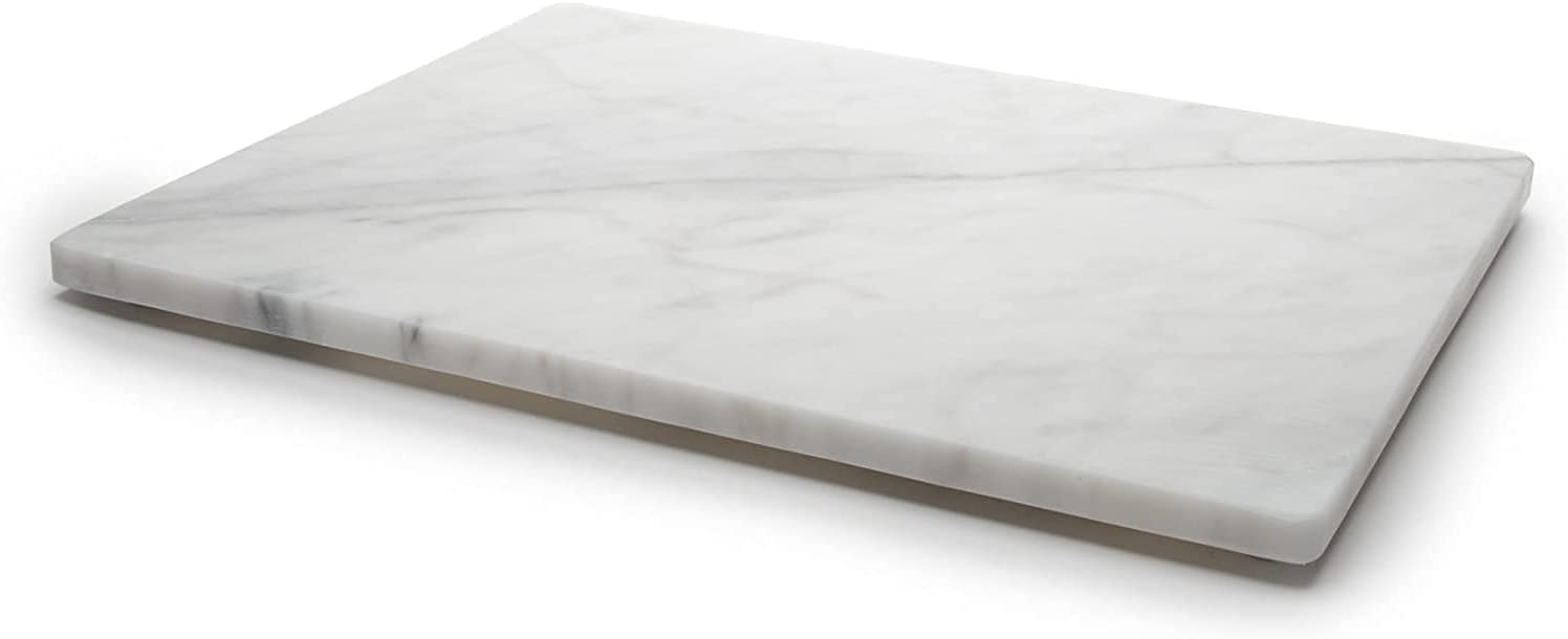 Price:$49.99 Pastry Board (12 x 18 Inches) - Serving Tray for Cheese| Pastries | Bread - Large Black Slab for Cake Display – Sleek Design & Non Slip Rubber Feet: Platters