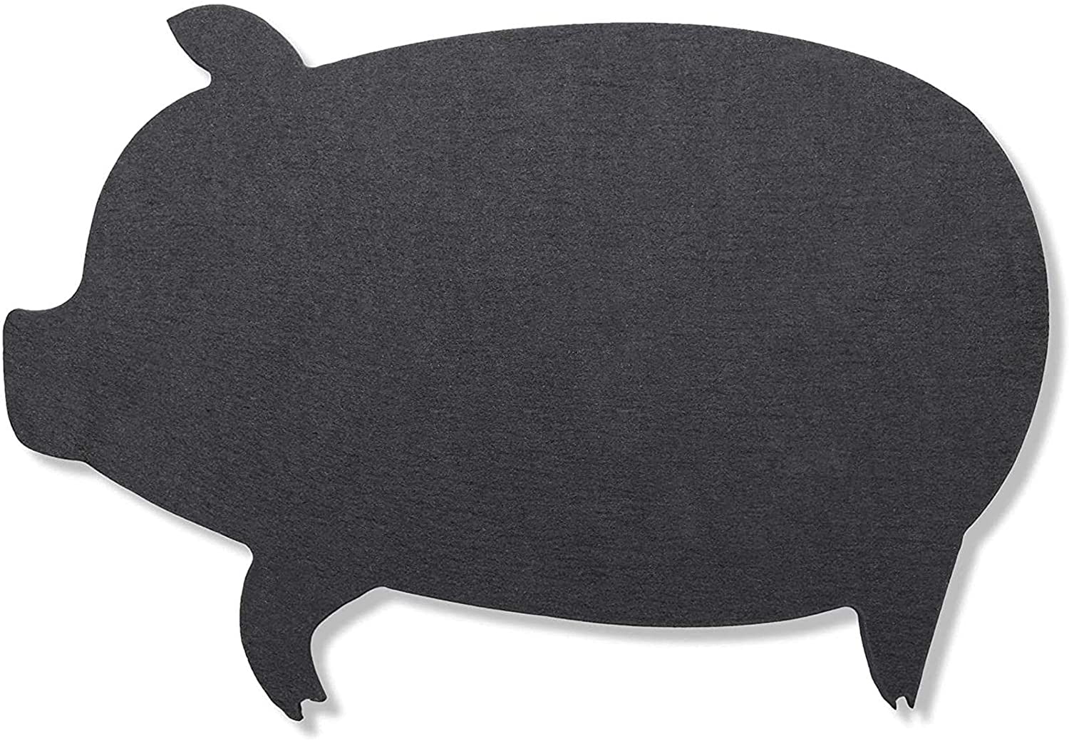 Price:$15.99 Cheese Board Plate, Pig Design (11 x 8 Inches, Black): Cheese Plates