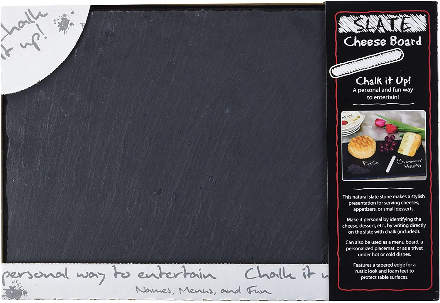 Price:$26.71 Cheese Board with Chalk; 11.75 x 7.75 : Everything Else