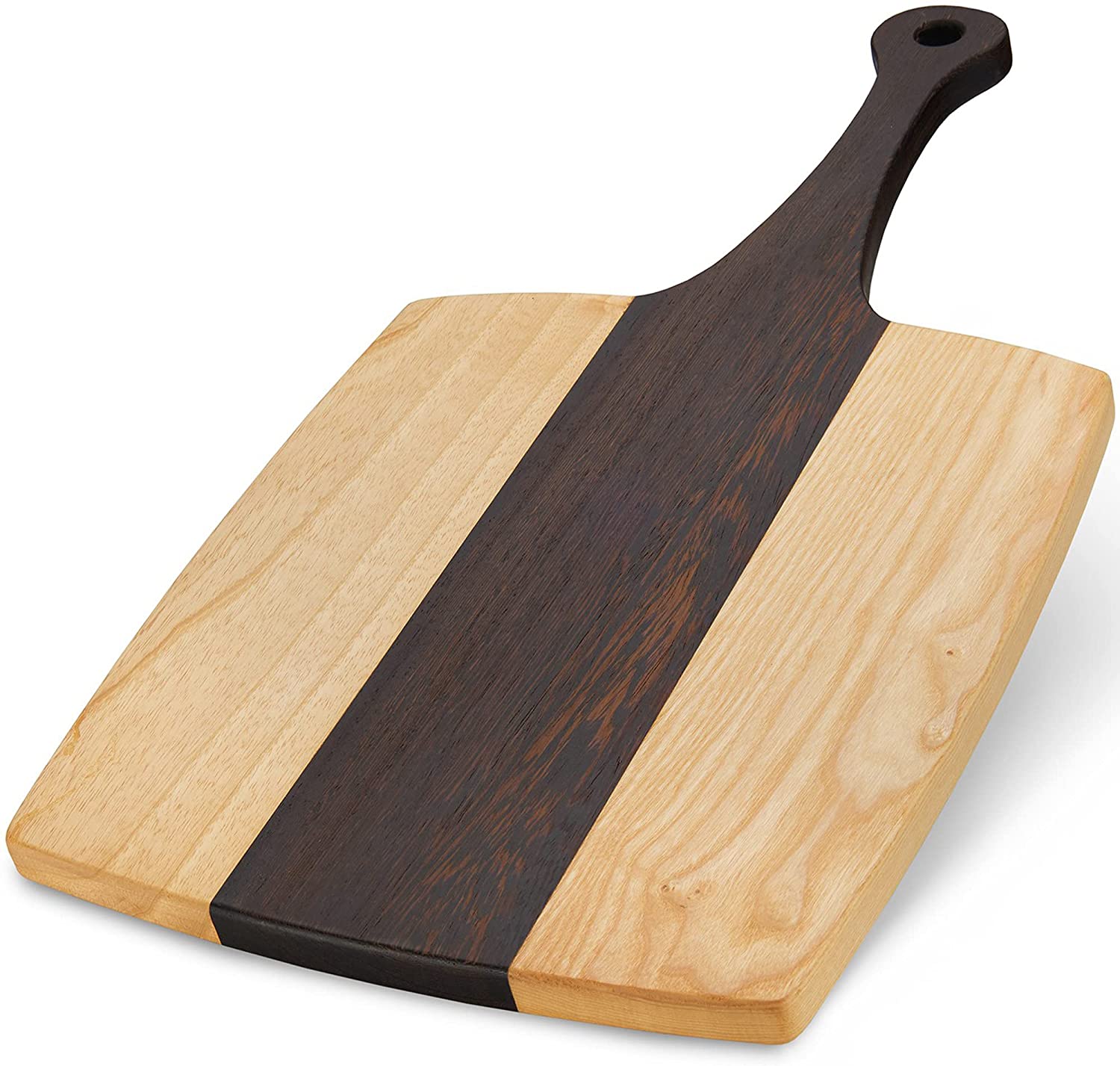 Price:$79.99 Cutting Board for Kitchen with Handle, Serving Tray, Bread Tray, Cheese Board, Chopping Board, Knife Friendly, The Helike (22x12x0.75 inch): Home & Kitchen