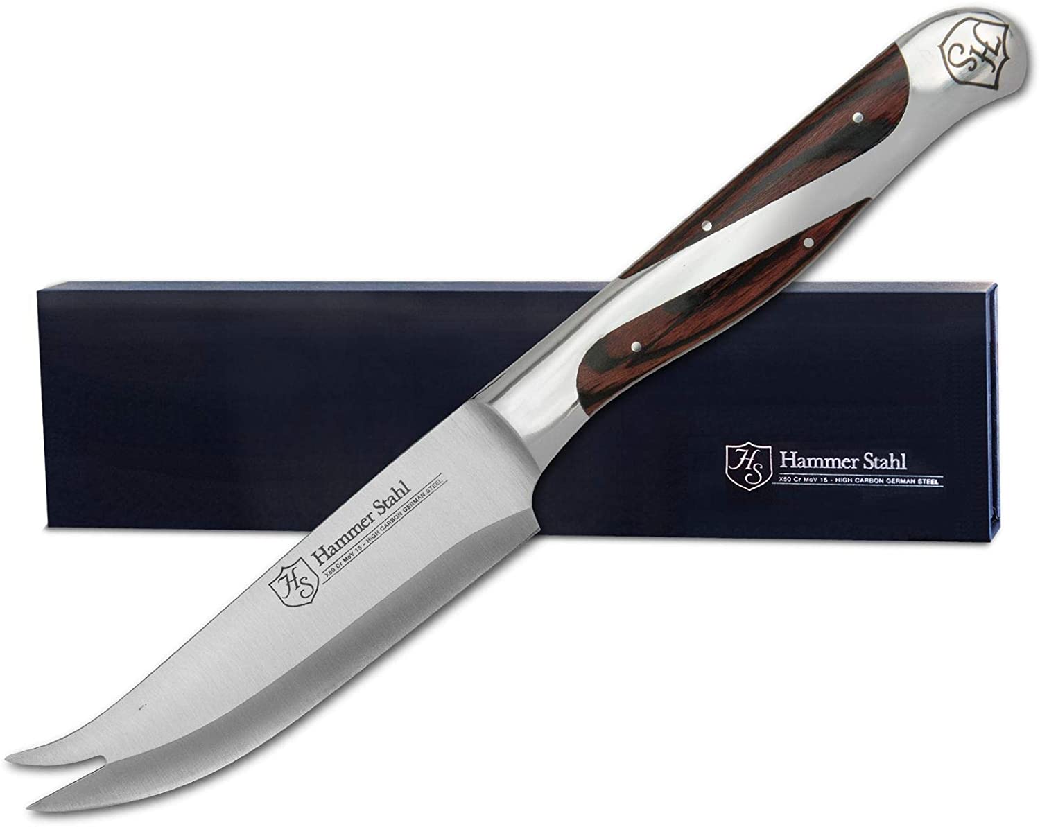 Price:$29.95 Stahl Bar Knife - German High Carbon Steel - Garnish and Citrus Knife with Ergonomic Quad-Tang Pakkawood Handle - Great for Bartenders: Home & Kitchen