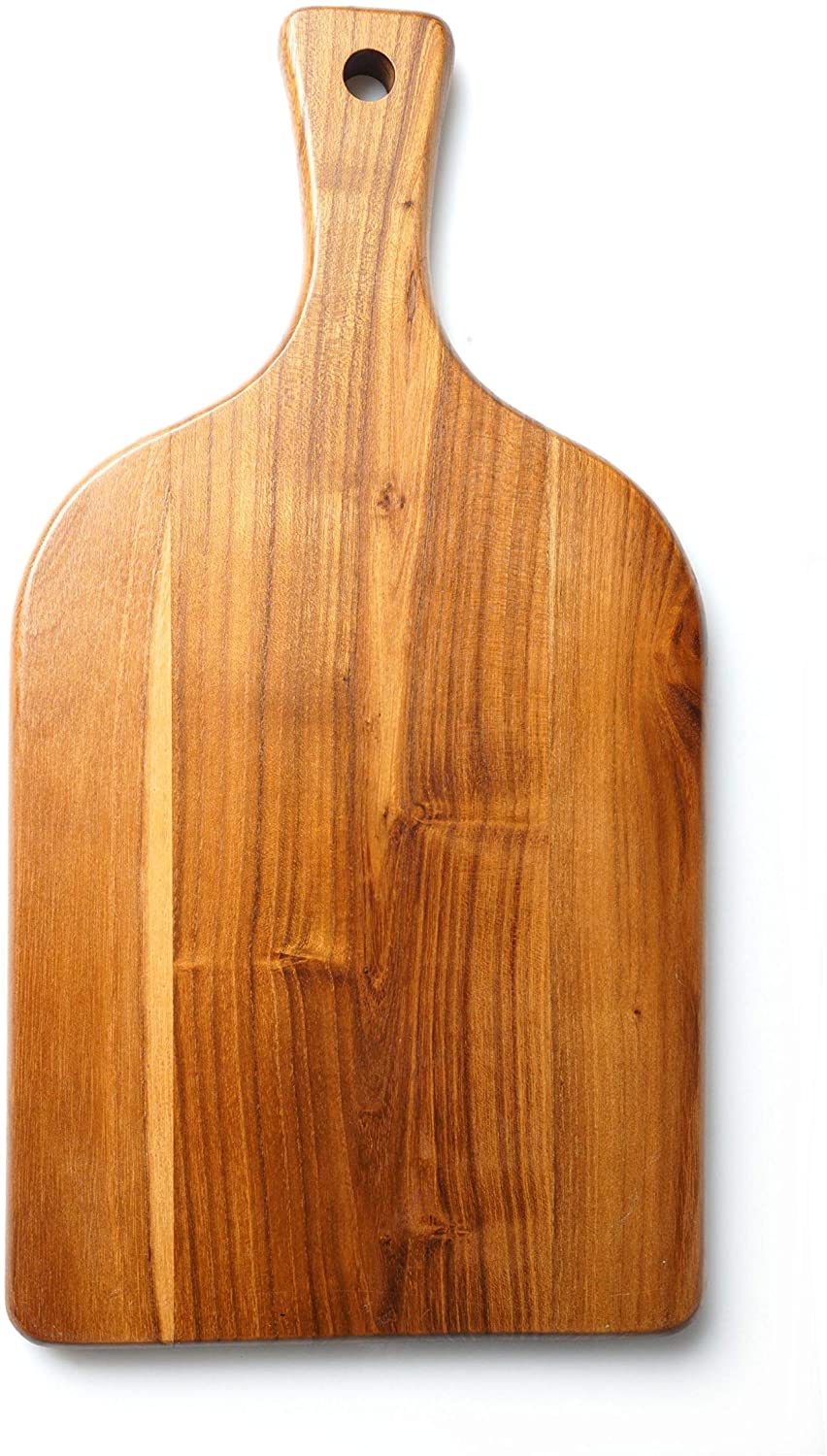 Price:$29.50 Wooden Cutting Board with Handle - Elegant Wooden Chopping Board with Paddle Handle - Cheese Board - Charcuterie Board - Serving Board - Bread Board - A Perfect Gift for Weddings & Housewarmings: Home & Kitchen