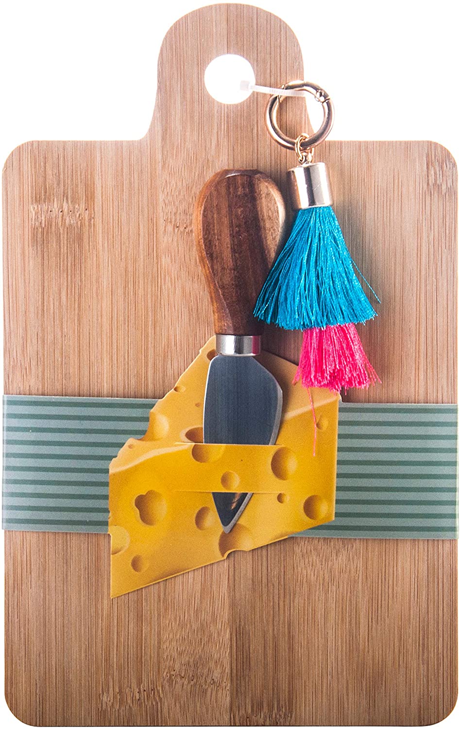 Price:$15.99 Cutting Board Gift Set with Cheese Baking Knife and Tassel Keyring, Half Heart Shaped Knife: Home & Kitchen