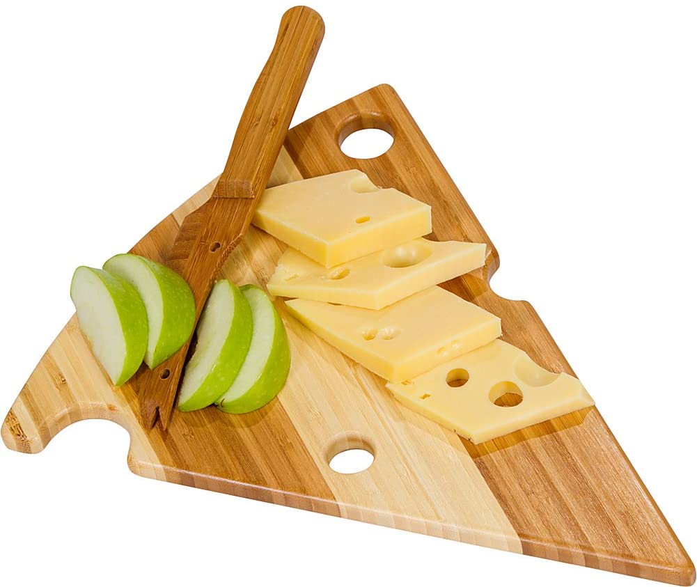 Price:$24.99 Plus Bamboo Cheese Wedge Cutting Board with Matching Bamboo Knife: Home & Kitchen