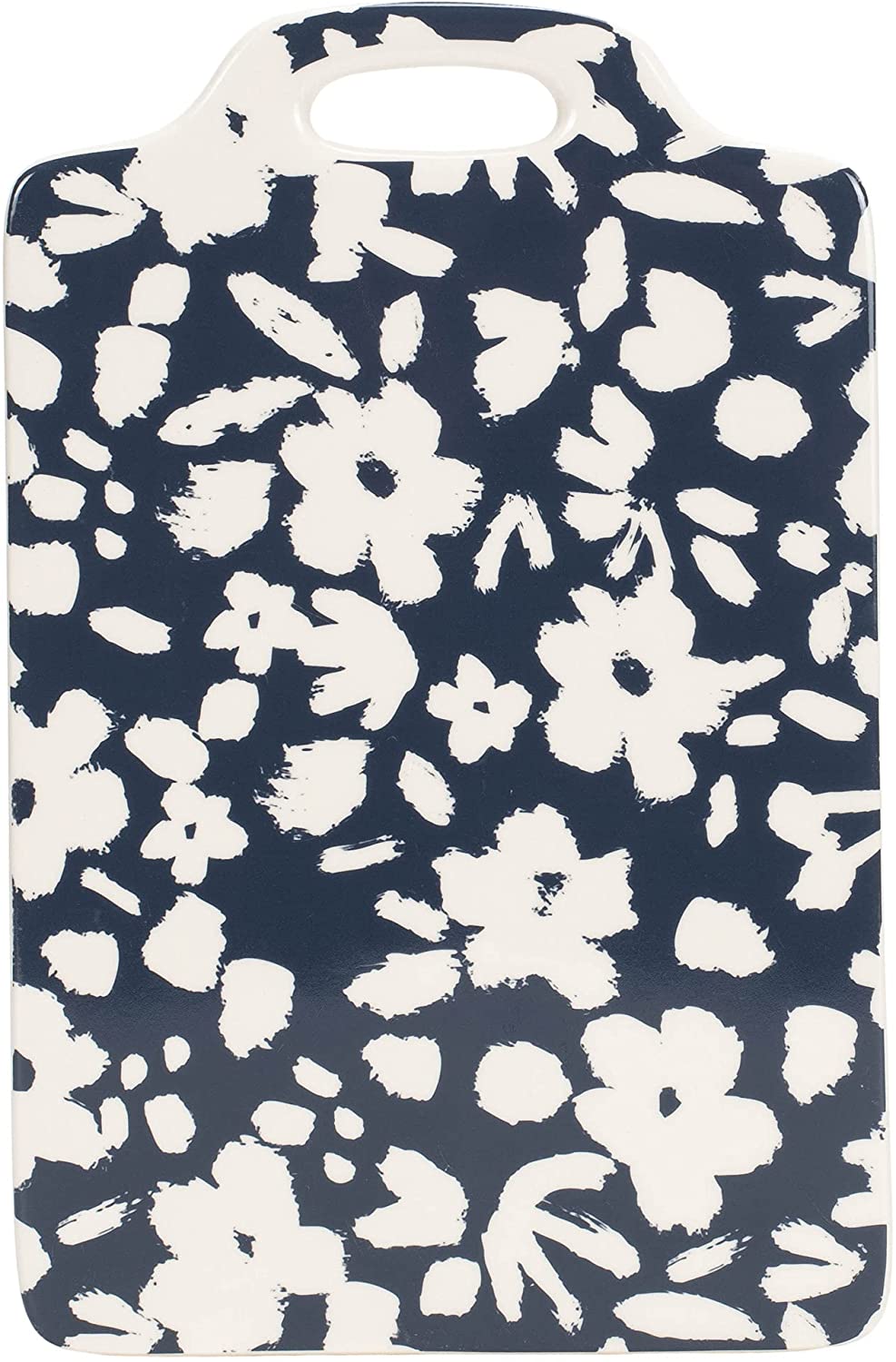 Price:$22.91 Pattern Navy Blue 10 x 6.5 Ceramic Stoneware Cheese Cutting Board: Cheese Plates