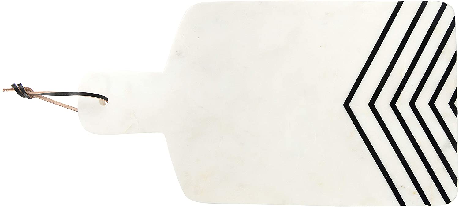 Price:$30.09 White and Black Chevron Marble Cheese Cutting Board : Home & Kitchen