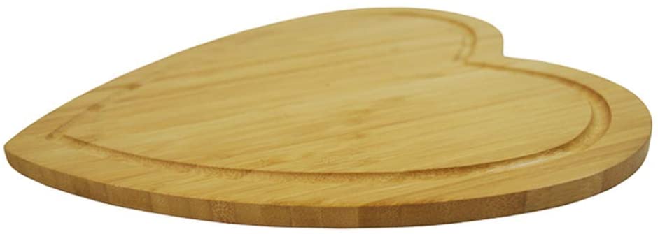 Price:$23.99 Heart- Shaped Bamboo Cutting Board Double Sides Cheese Board Salad Plate Cake Fruit Tray Chopping Board for Meat Vegetables 28X31. 6cm: Home & Kitchen