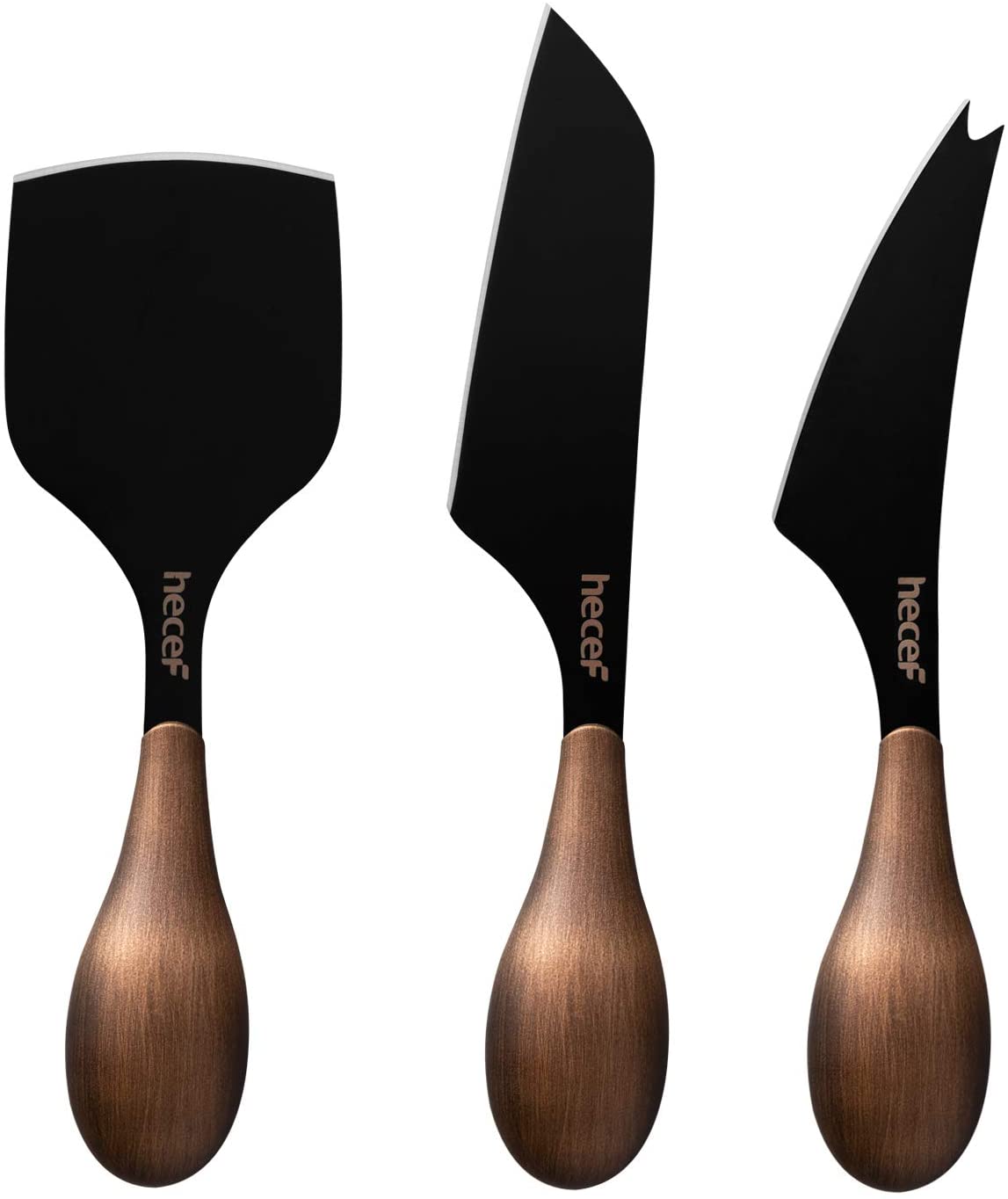 Price:$13.99 Cheese Knife Set of 3, Bronze Grain Multipurpose Cheese Knife, Retro Cheese Knife, Set includes Pronged Knife, Hard Cheese Knife & Chisel Knife, Black, Excellent Gift, with Gift Box: Home & Kitchen