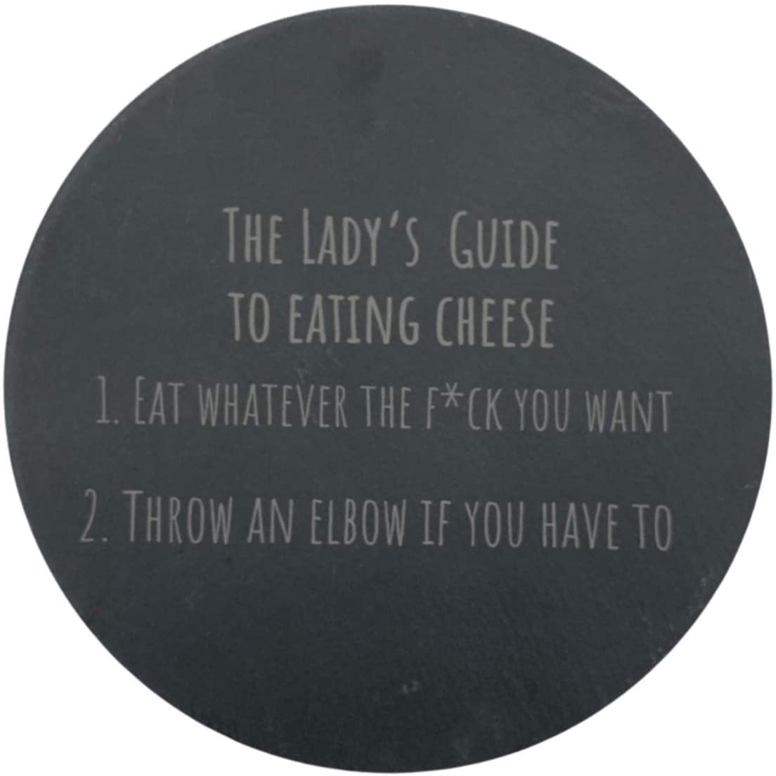 Price:$9.95 Adams Lazy Susan 12" Round Slate Serving Board - The Lady's Guide to Eating Cheese: Home & Kitchen