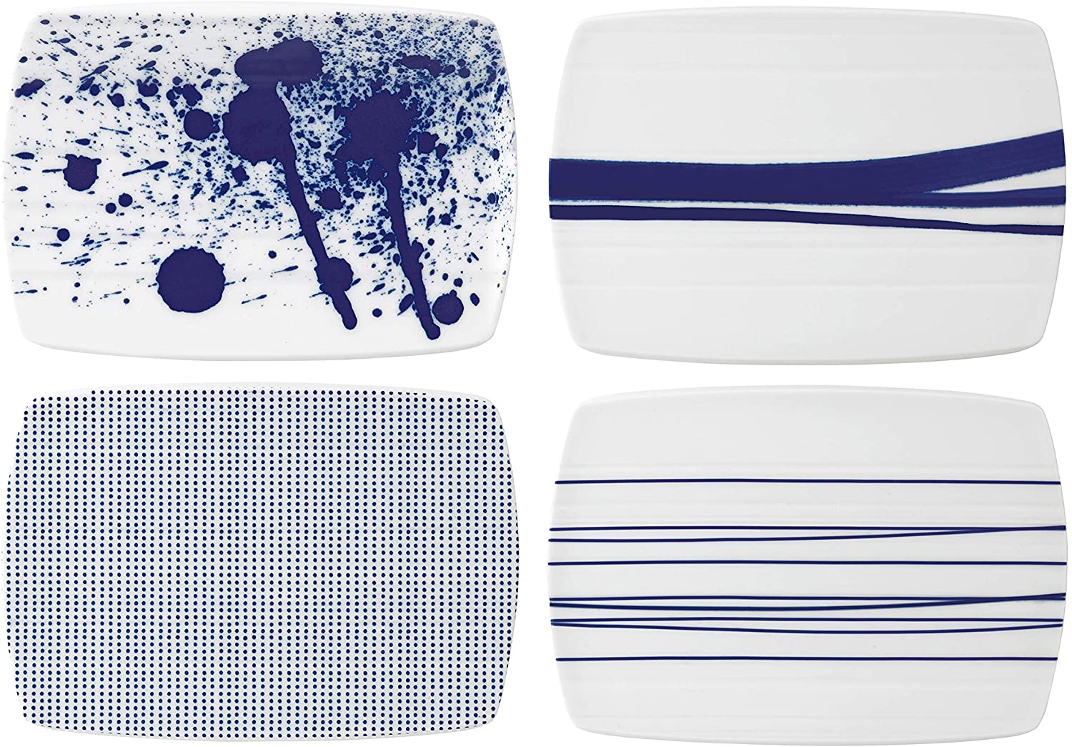 Price:$44.71 Doulton Collection Pacific 7.8" Cheese Boards Set/4, Blue & White: Cheese Plates