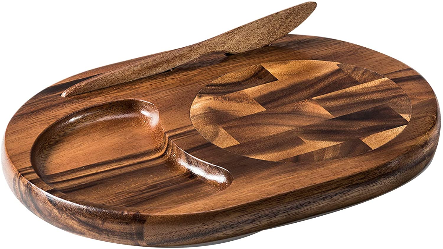 Price:$37.95 Home Acacia Wood 9x12 Inch Oval Cheese Board with Knife: Home & Kitchen