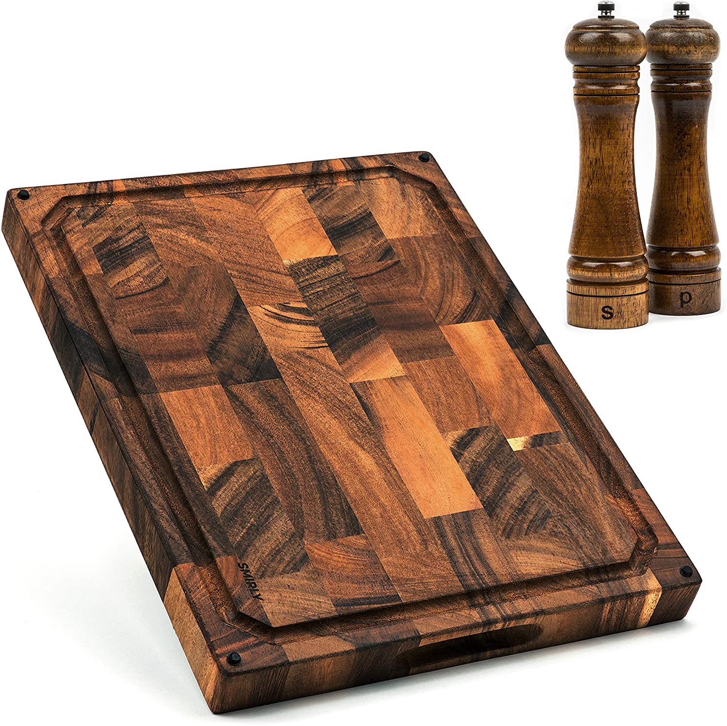 Price:$69.99 Butcher Block Cutting Board: Large Wood Cutting Board for Kitchen, Large Wooden Cutting Board, Extra Large Cutting Board Wood Chopping Block, Walnut Cutting Board Large, End Grain Cutting Board: Home & Kitchen