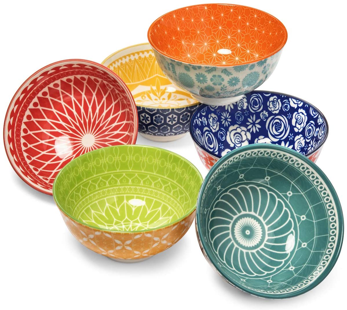 Price:$25.99 Dessert Bowls – Set of 6 Small Porcelain Bowls for Snacks, Rice, Condiments, Side Dishes, or Ice Cream, 4.75 Inch Diameter, 10 Fluid Ounce (1.25 Cup) Capacity: Dessert Bowls