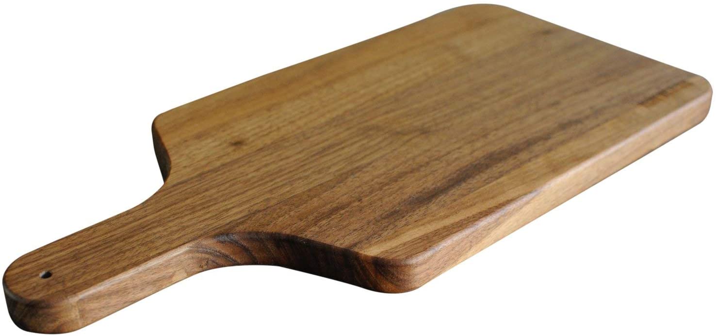 Price:$55.00 Boys Kitchens - Made in USA - Walnut Wood Cutting Board with Handle - Charcuterie Platter (Walnut, 8x17 with handle): Home & Kitchen