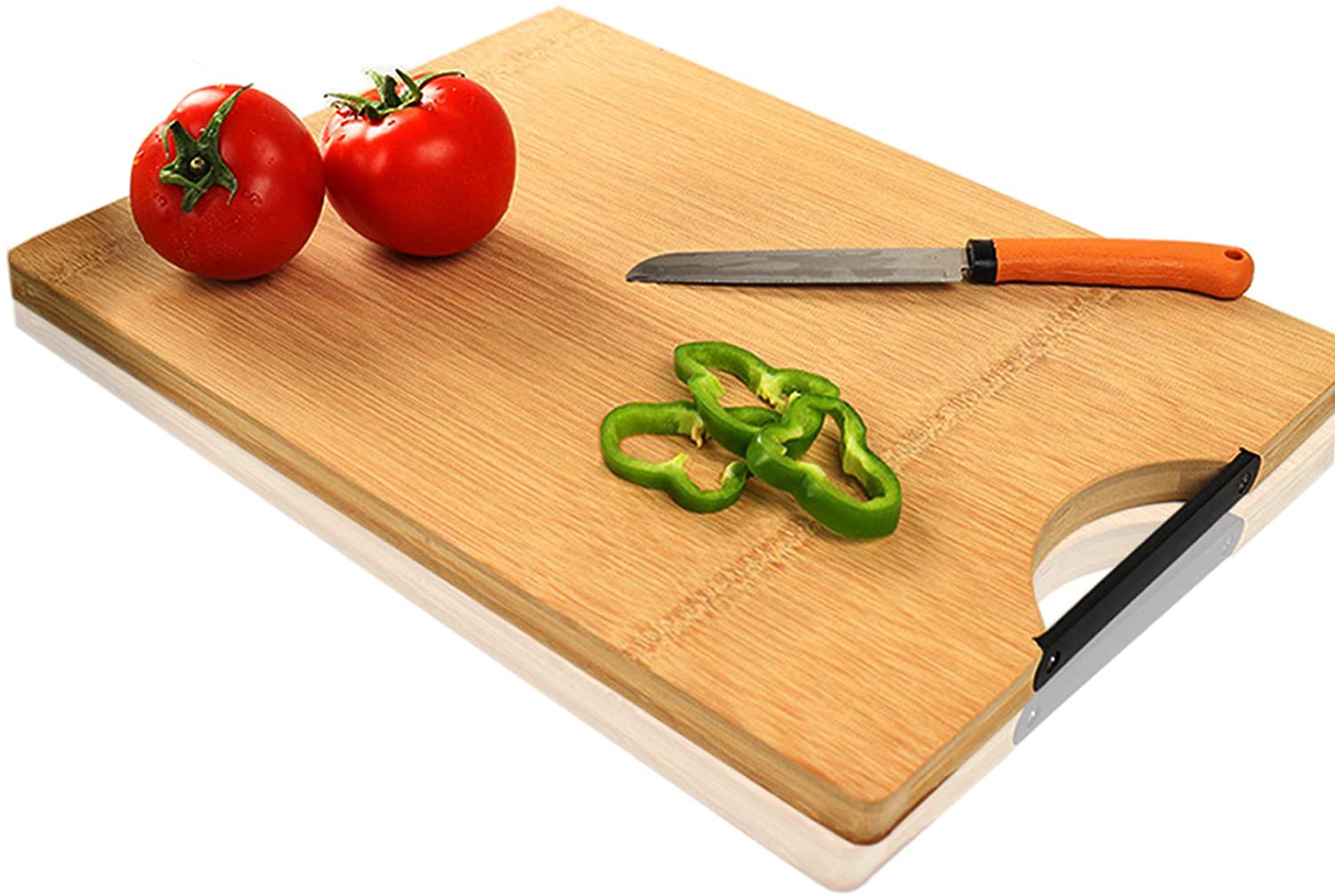 Price:$12.99 Organic Kitchen Natural Bamboo Cutting Boards Chopping for Meat Cheese Fruit Vegetables 15x10x0.7 Inches: Home & Kitchen