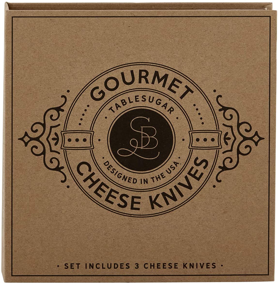 Price:$24.88 Barbara Design Studio Table Sugar Cardboard Book Gift Set, 3-Piece, Gourmet Cheese Knives : Home & Kitchen