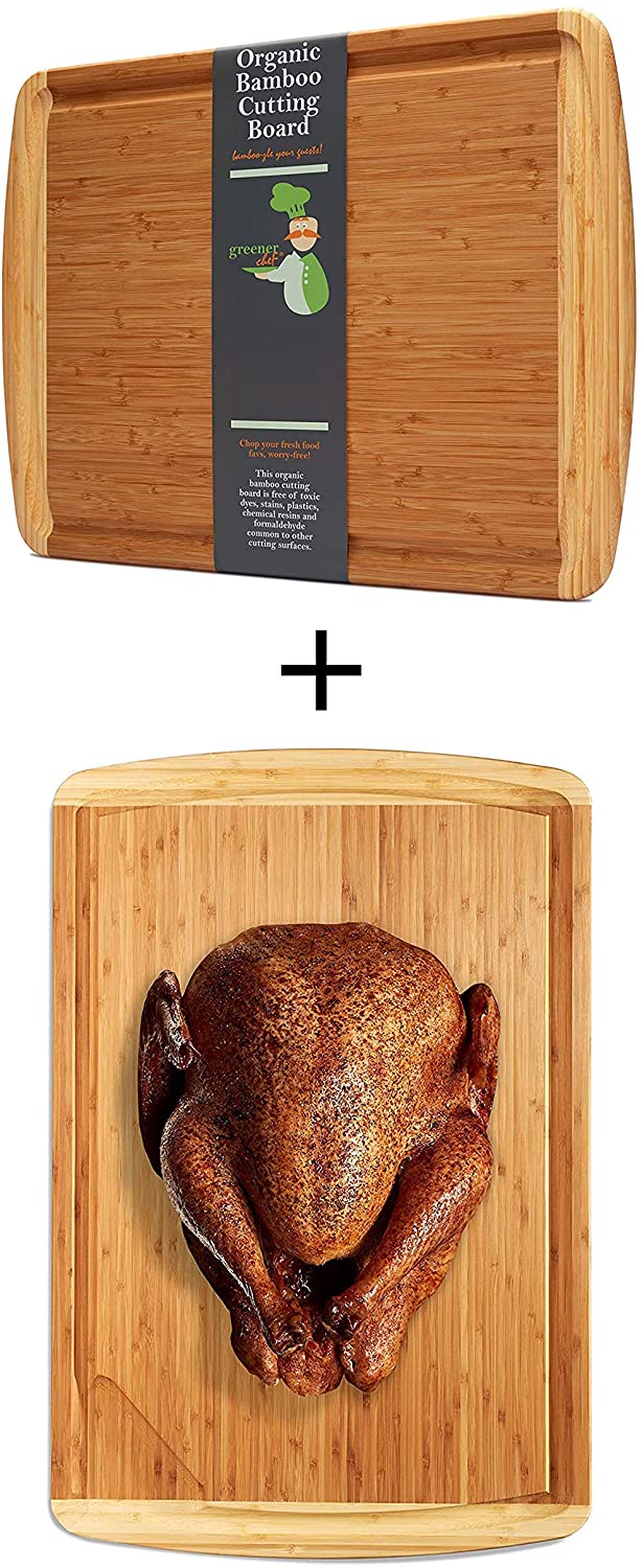 Price:$177.98 Bamboo Cutting Board and XBamboo Cutting Board by Greener Chef: Home & Kitchen