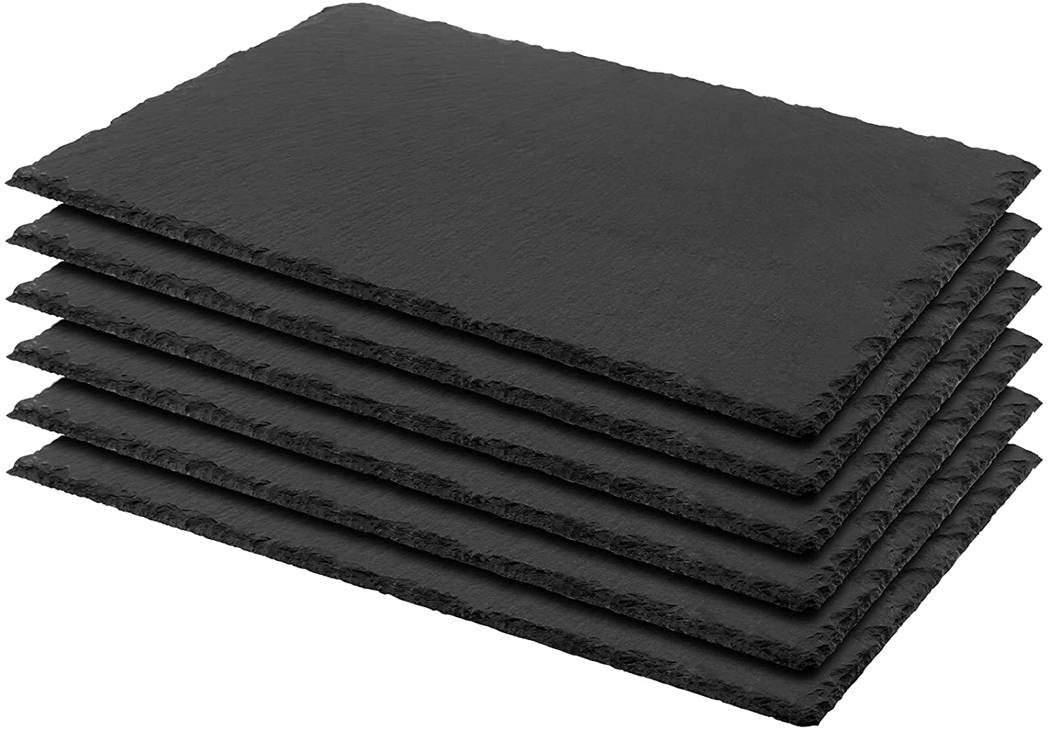 Price:$48.99 6 Pack 12 x 8 Inches Black Slate Cheese Board, Natural Slate Cheese Plates, Rectangular Slate Serving Tray for Meat, Fruit, Biscuit, Kitchen Dining, Parties: Cheese Plates
