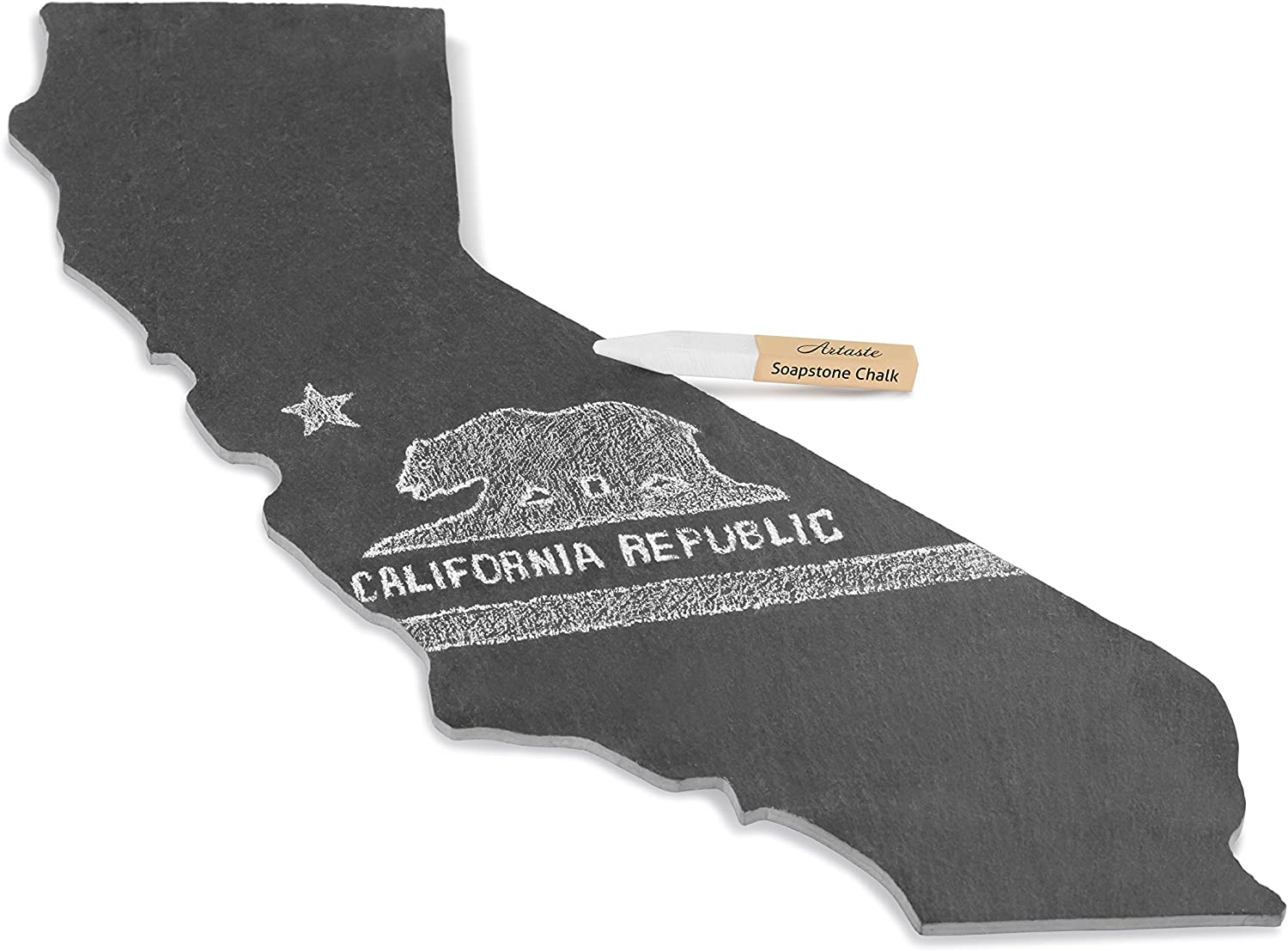 Price:$22.97 28621 Slate Cheese Board and Soapstone Chalk, Californina State, Around 12 by 18-Inch: Home & Kitchen