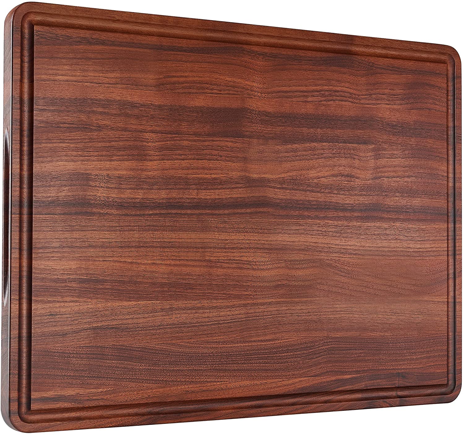 Price:$139.99 XXL Large Walnut Wood Cutting Board for Kitchen 24x18 (Gift Box) with Juice Groove Non-slip Mats Handles Cheese Charcuterie Board Extra Thick Countertop Butcher Block: Home & Kitchen