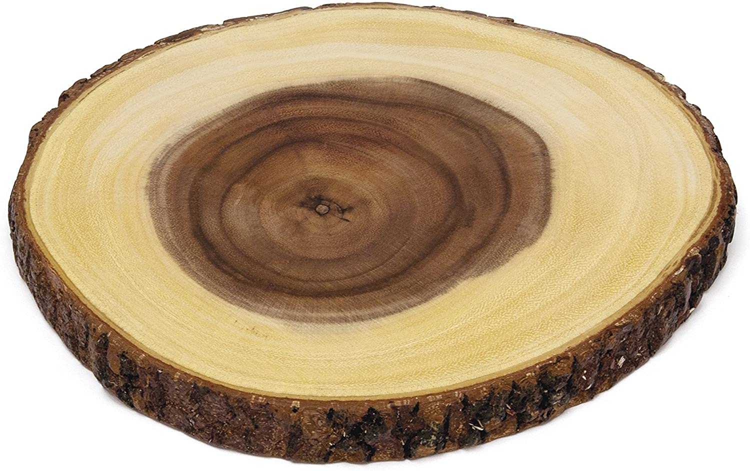Price:$19.39 : Lipper International Acacia Bark Slab Board for Serving Cheese, Crackers, and Hors D'oeuvres, Small : Home & Kitchen