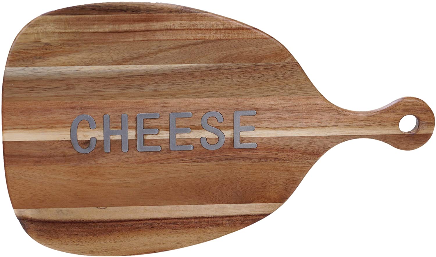 Price:$24.56 International Acacia Wood Cheese Paddle Board with Metal Word, 17" x 10" Servware, Serving Accessories, One Size, Multicolor: Home & Kitchen