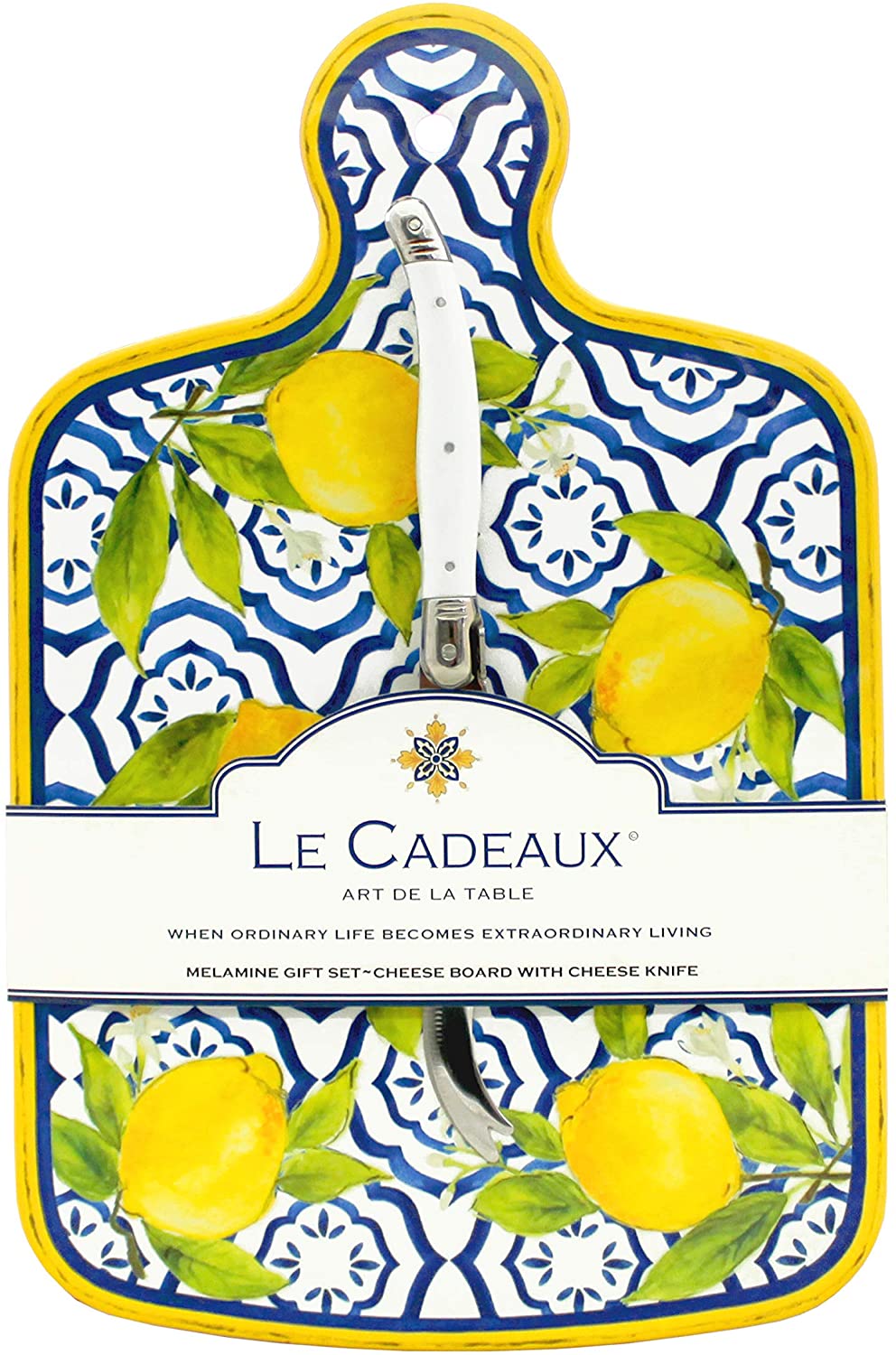 Price:$38.00 Cadeaux Melamine Cheeseboard with Cheese Knife Gift Set, Palermo: Cheese Plates