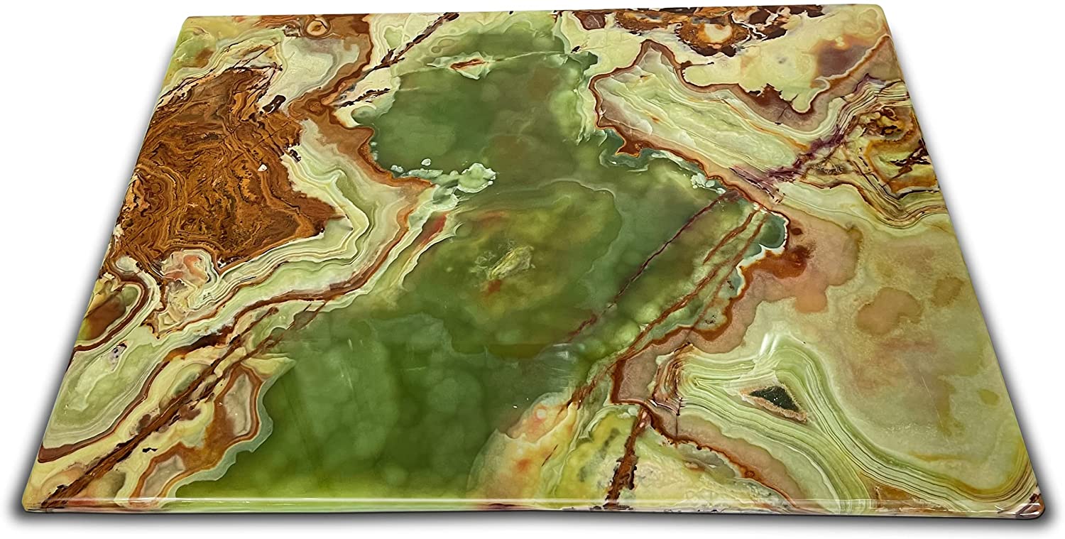 Price:$59.99 Handmade Luxury Green Calcite cutting board, Best cheese - Pastry board and dough rolling Tray for Kitchen & Housewarming Gifts., Multi Green, 12x16 (MGCB): Home & Kitchen