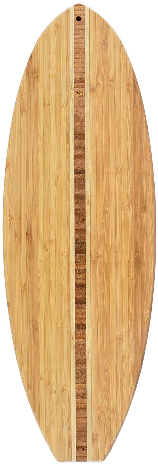 Price:$24.99 Bamboo surfboard cutting board, 23x7.5 Inches: Home & Kitchen