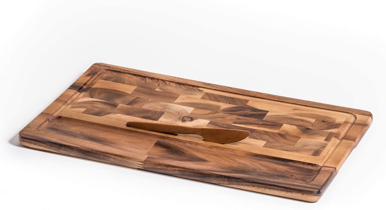 Price:$44.99 Home Acacia Wood Extra Large Cheese Board with Knife: Home & Kitchen