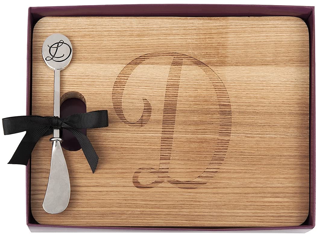 Price:$19.99 Natural Hardwood Fraxinus Mandshurica Foodsafe Cheese Board With Spreader, Initial D: Home & Kitchen
