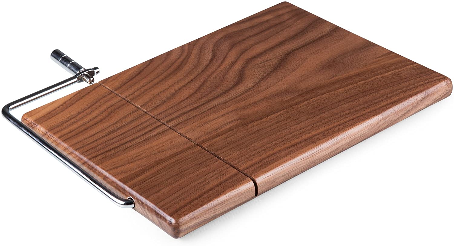 Price:$24.95 - a Picnic Time Brand Meridian Black Walnut Cutting Board with Cheese Slicer 12 x 10 x 12: Home & Kitchen
