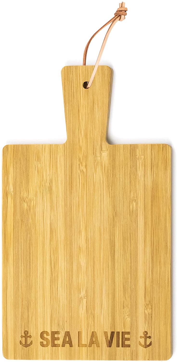 Price:$15.95 La Vie Natural Brown 8 x 5 Bamboo Wood Cutting Cheese Board: Home & Kitchen