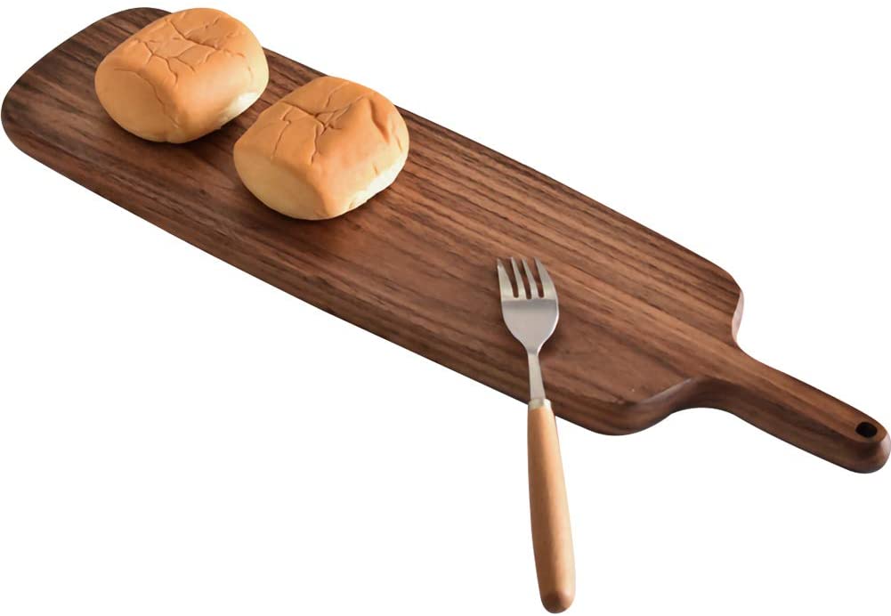 Price:$26.48 Walnut Wood Cutting Board with Handle Large Serving and Chopping Board Cheese Hardwood Bread Board for Serving Chopping Fruit Vegetables Meat Charcuterie Platter 16.5 x 4.7 inch: Home & Kitchen