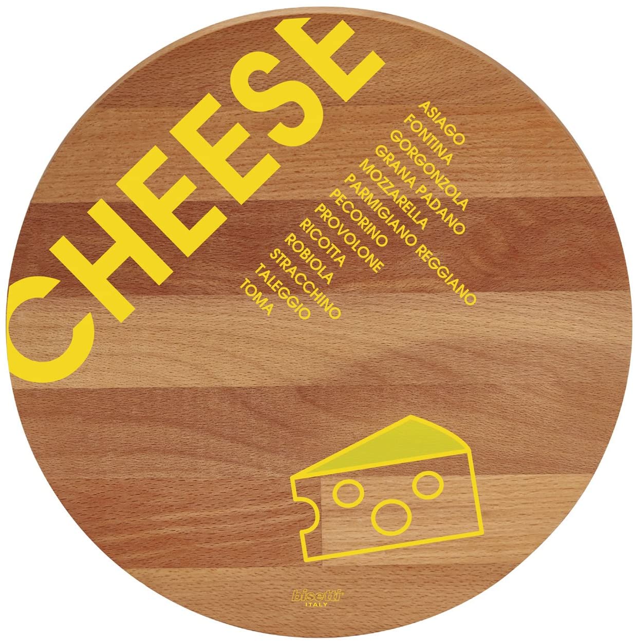 Price:$14.95 BT-26820"Cheese" Beech Wood Round Cutting Board, 11.8", Brown: Home & Kitchen