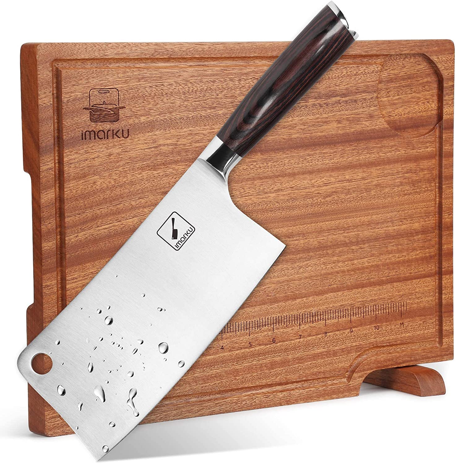 Price:$27.99 Cutting Board for Kitchen - imarku Butcher Block Cutting Board with Juice Groove & Handles - 15x11 Inch Ebony Chopping Board for Meat, Vegetables, Fruit and Cheese,Serving Tray: Home & Kitchen