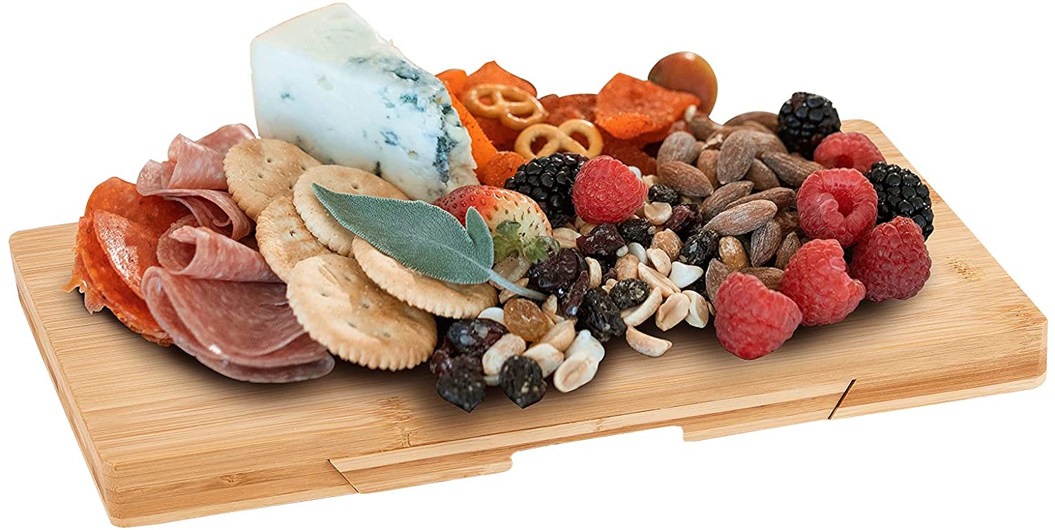 Price:$29.99 Cheese Board, Charcuterie Platter with Knife Set for Wine Cheese Meat, Birthday Housewarming Birthday Party Wedding Gifts (Square): Cheese Plates