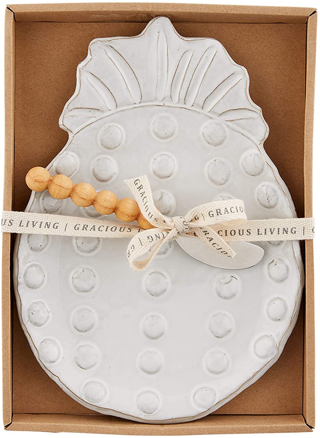 Price:$29.99 Pie Welcome Cheese Set, plate 10 1/2" x 7" | spreader 5 1/2", Cream: Home & Kitchen
