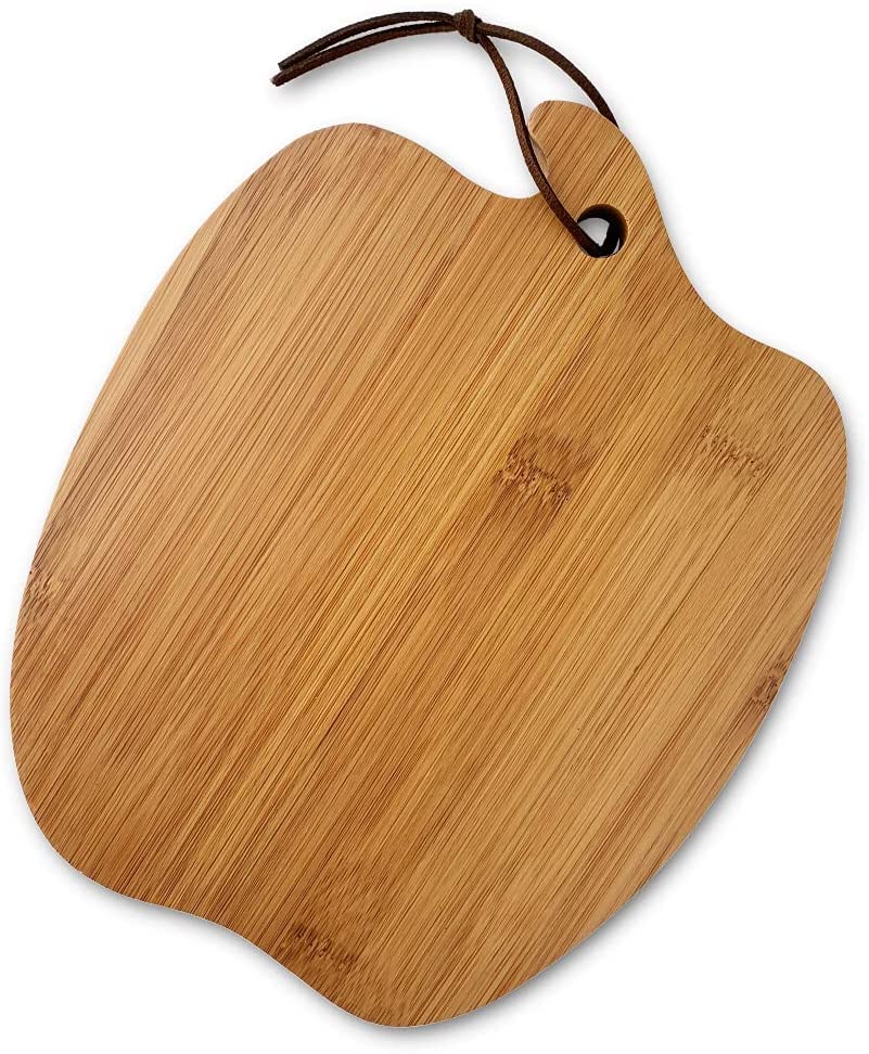 Price:$14.99 Kitchen Decoration Apple-shaped Bamboo Cutting Board With Handle, For Fruit and Veggies Small Wooden Bread Board, Cheese Serving Platter, Round Charcuterie Board, Natural Bamboo, 10"x8": Home & Kitchen