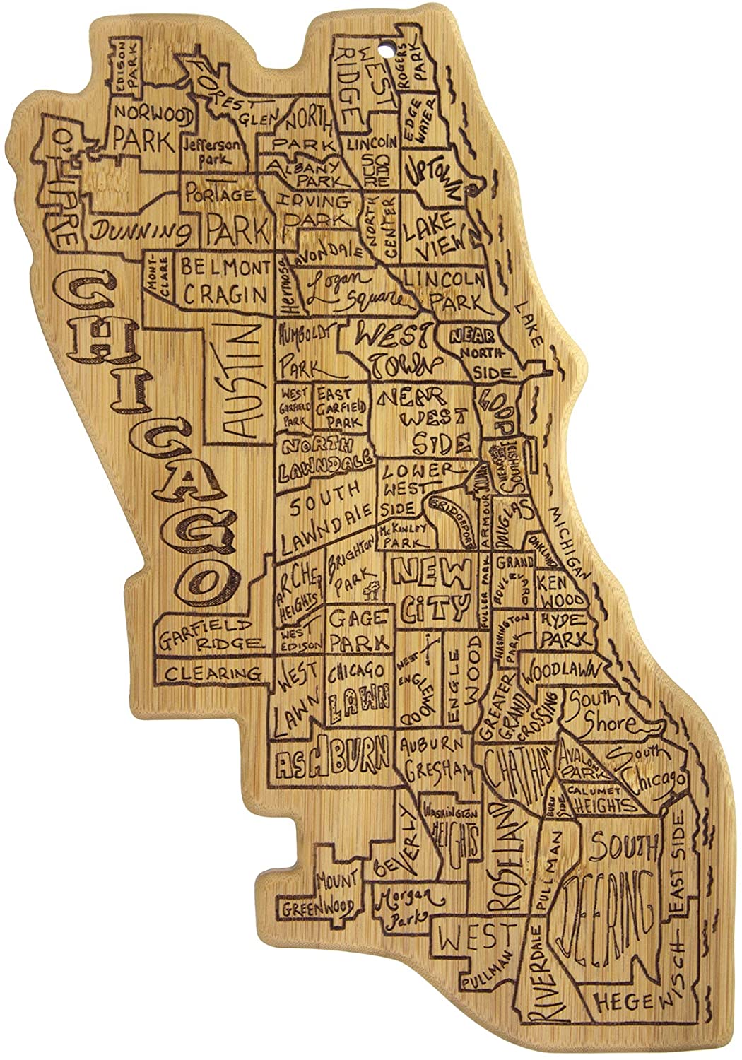 Price:$29.99 Bamboo Chicago City Life Cutting Board, 7-7/8" x 15-3/4": Home & Kitchen