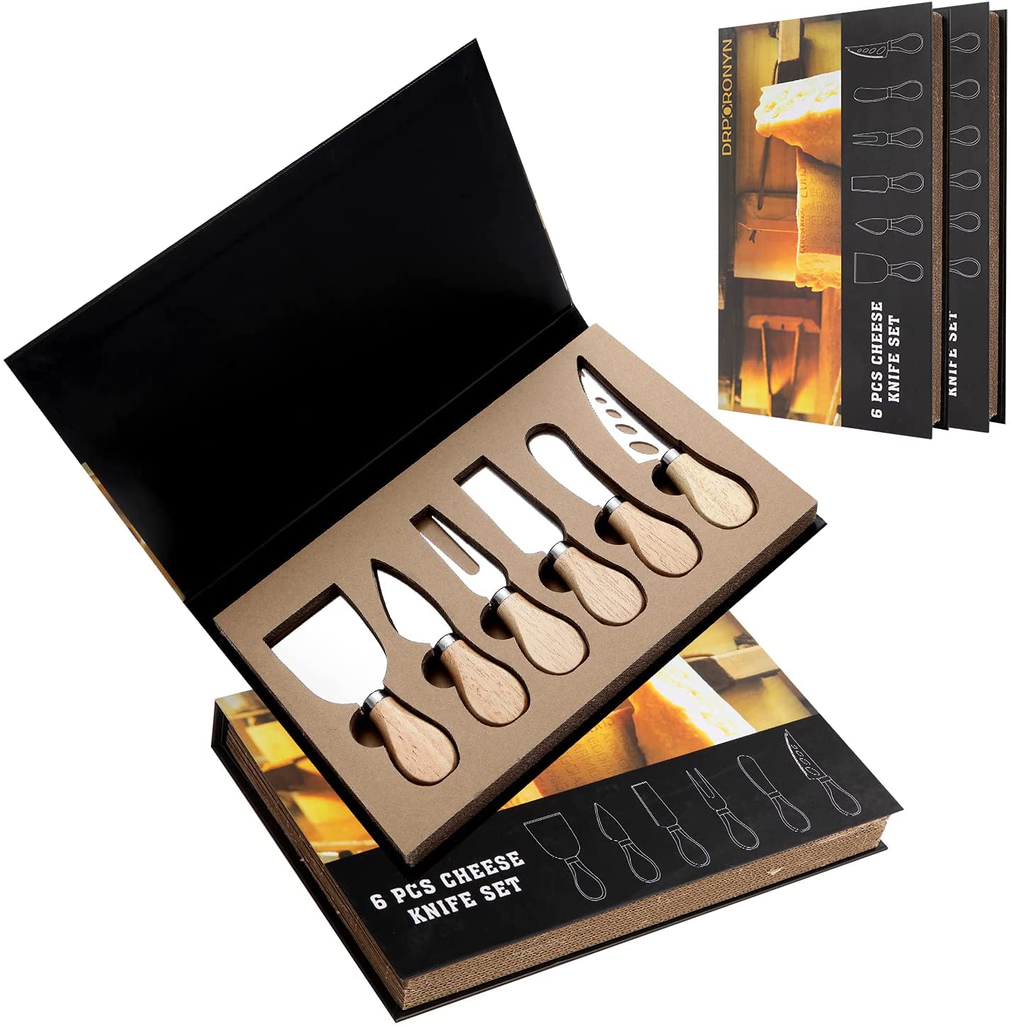 Price:$21.99 Cheese Knife Set - Perfect Complete Stainless Steel Cheese Knives Collection with Wood Handles for Cheese Loves: Home & Kitchen