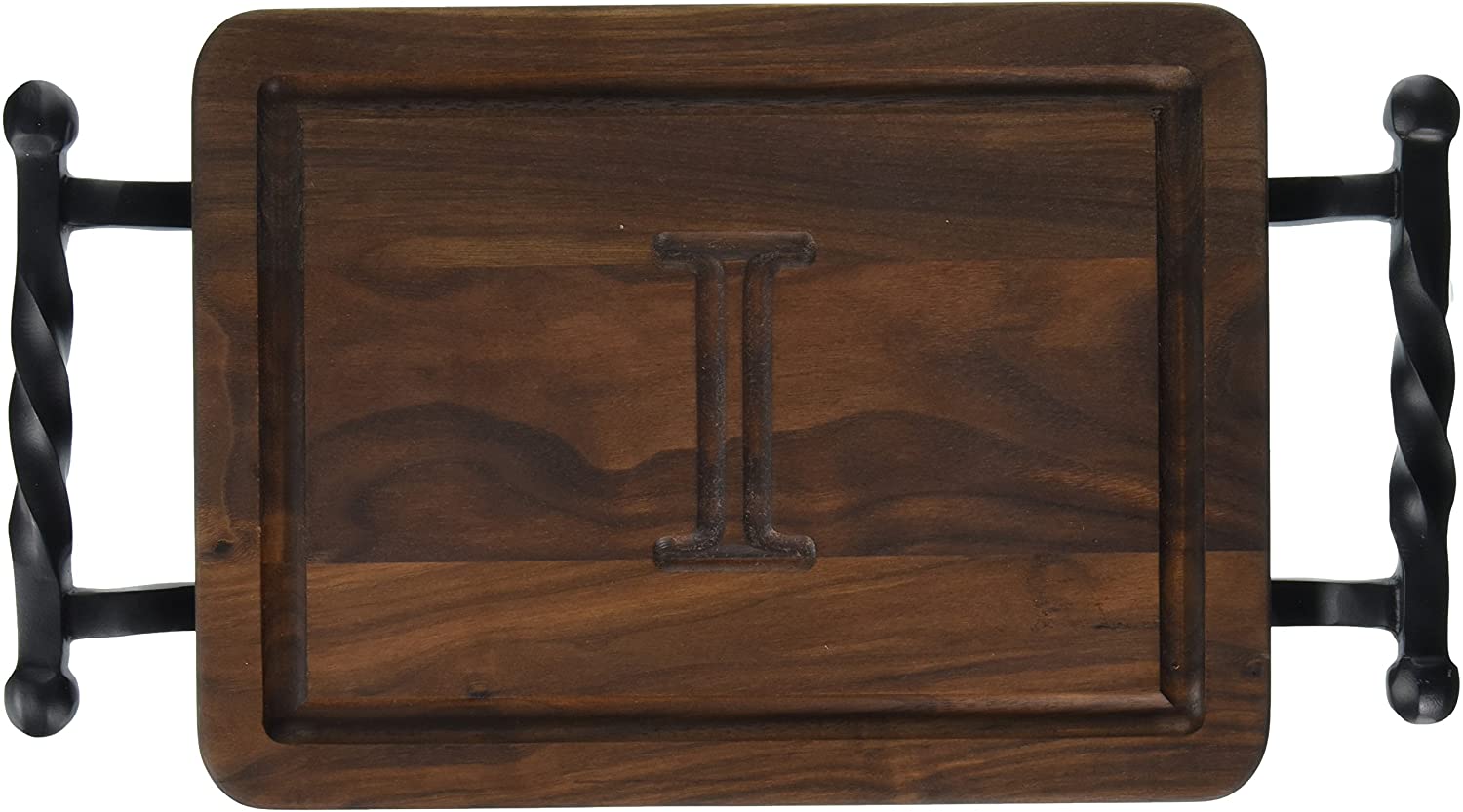 Price:$45.51 Boards W200-STWB-I Thick Bar/Cheese Board with Twisted Ball Handle, 9-Inch by 12-Inch by 3/4-Inch, Monogrammed"I", Walnut: Bar Cutting Boards: Home & Kitchen
