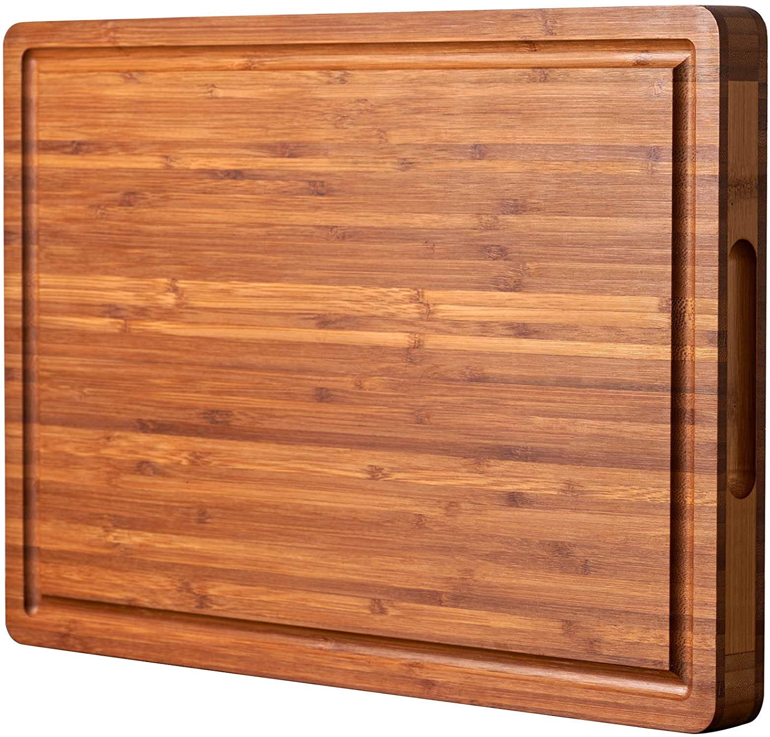 Price:$21.69 Cutting Board for Kitchen, 1" Thick Butcher Block, Cheese Charcuterie Board, with Side Handles and Juice Grooves, 16x11": Home & Kitchen