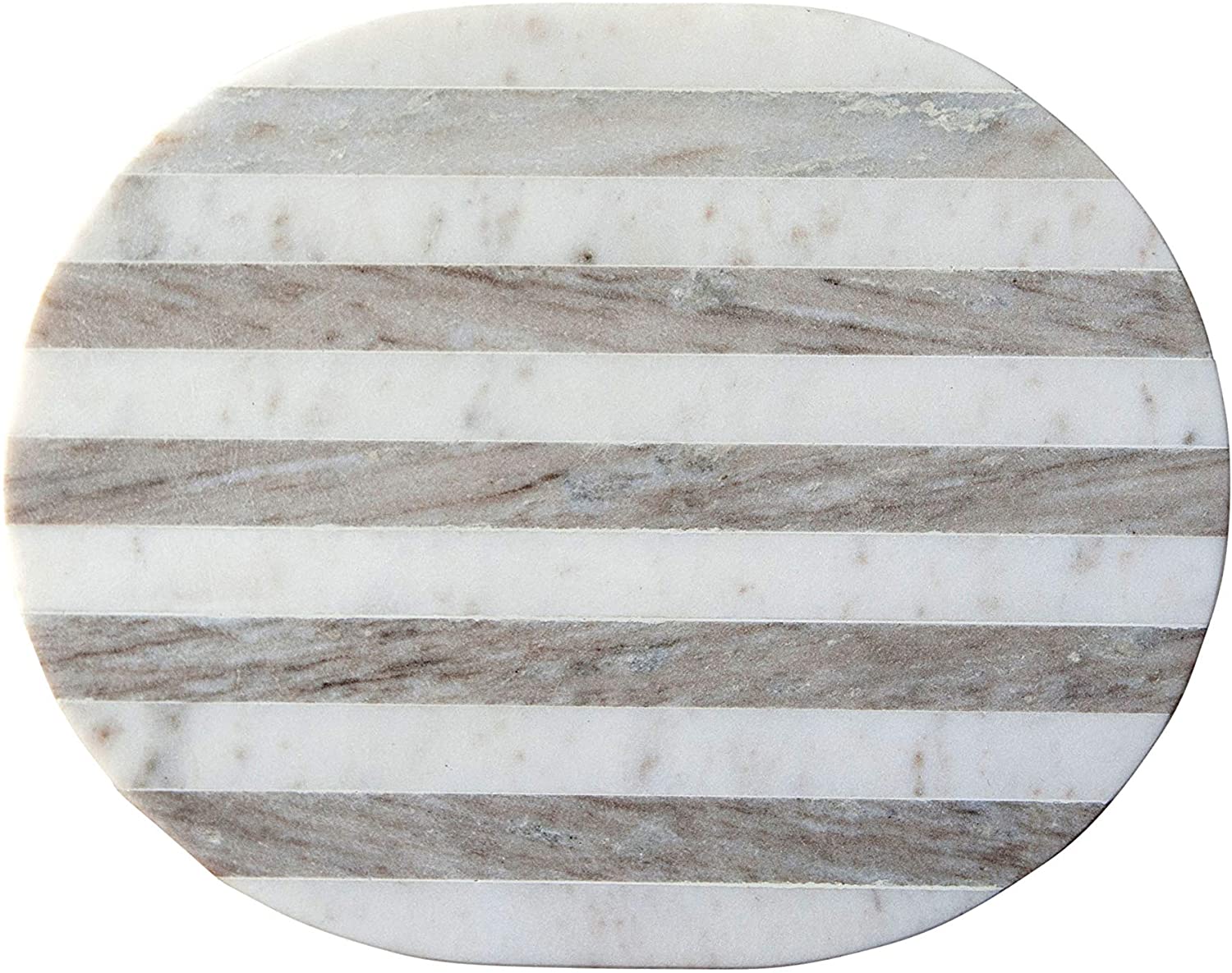Price:$44.40 Co-Op Oval Grey & White Striped Marble Cheese/Cutting Board, Grey : Home & Kitchen