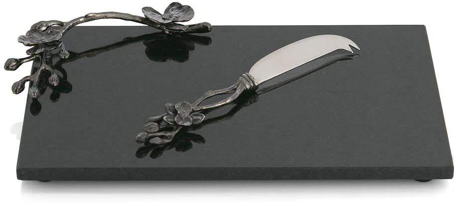 Price:$38.45 Aram Black Orchid Cheese Board with Knife, Small: Collectible Figurines: Home & Kitchen