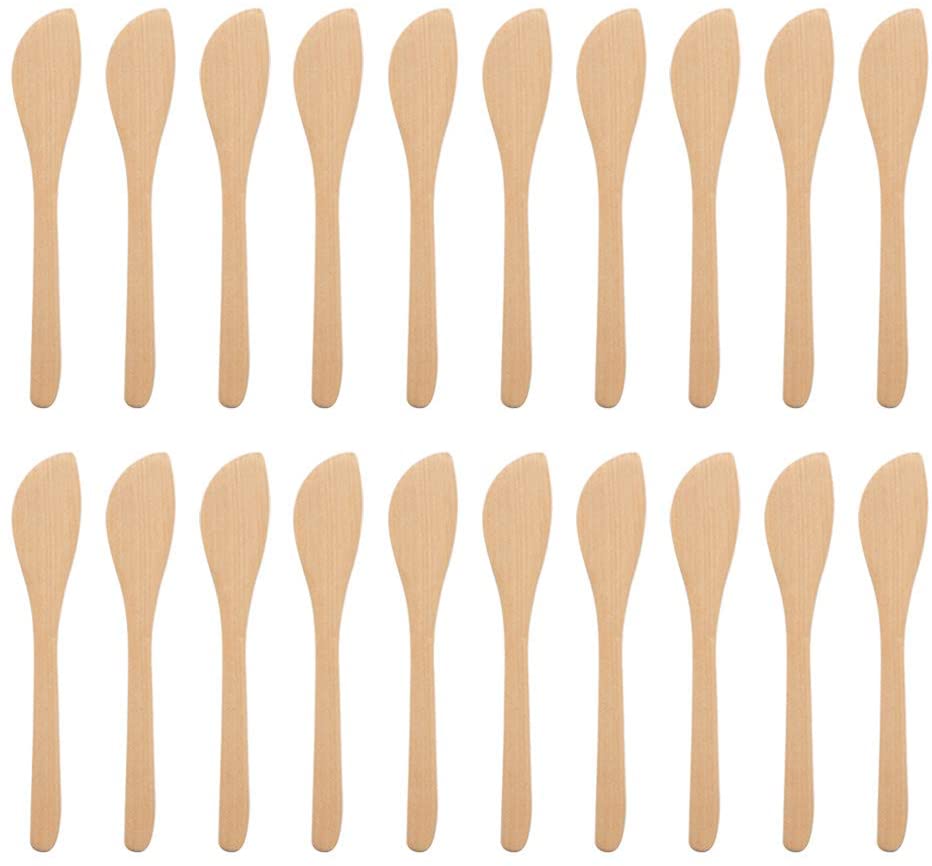 Price:$22.49 Wooden Cheese Spreader Dessert Buttercream Jam Spreader Dumpling Filling Spreading Spoon 20pcs: Serving Utensils