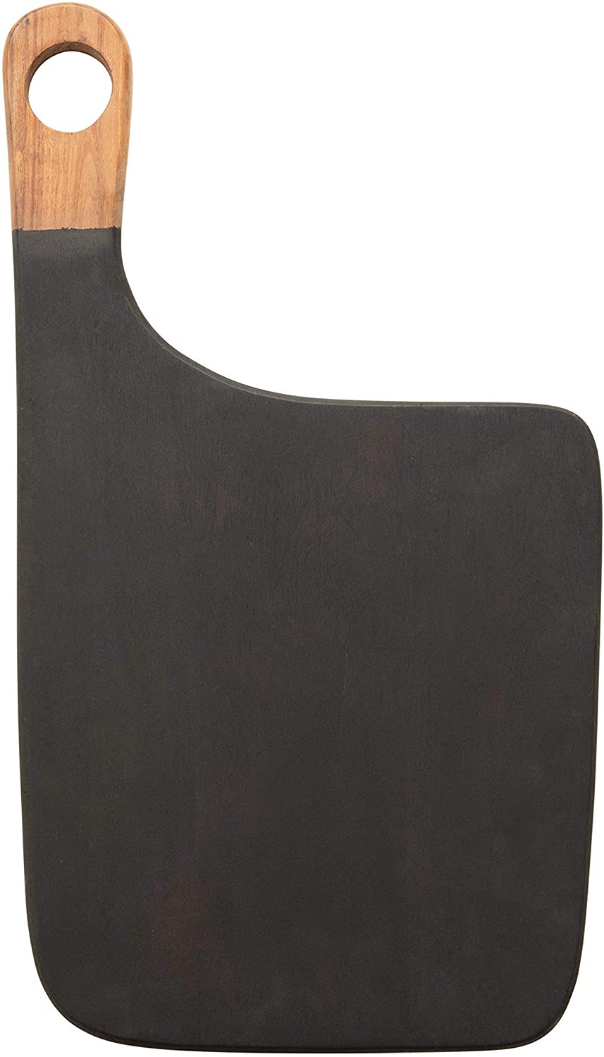 Price:$28.82 Acacia Wood Cheese Handle, Black & Natural Cutting Board, 17": Home & Kitchen