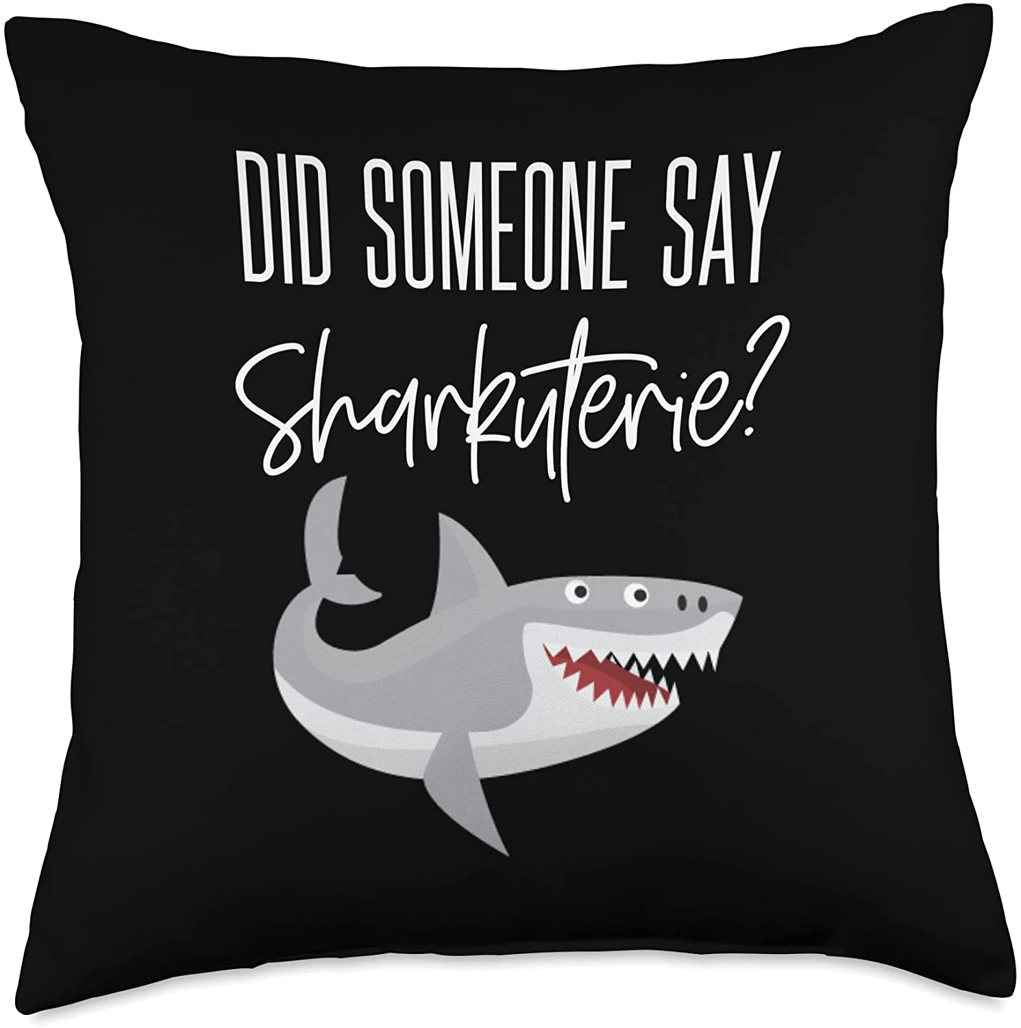 Price:$21.99 Gifts For Women Sharkutery Board Cheese Saying Shark Lover Throw Pillow, 18x18, Multicolor : Home & Kitchen