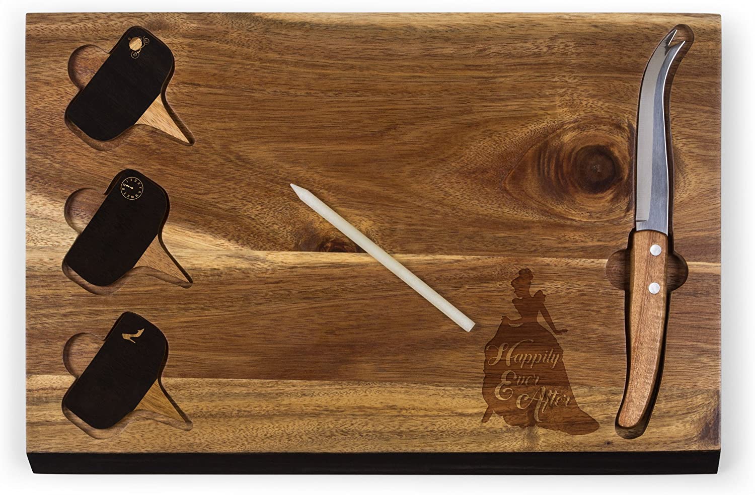 Price:$57.95 Princess Cinderella Delio Cutting Board and Cheese Tools Serving Set : Everything Else
