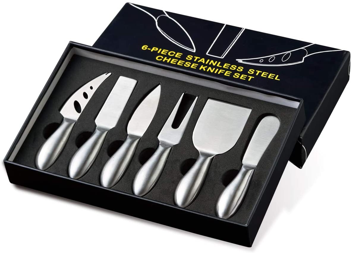 Price:$14.99 Knife Set, Cream Parmesan Knives Spreader Fork, Charcuterie Board Accessories, Complete Stainless Steel, 6-pack: Home & Kitchen